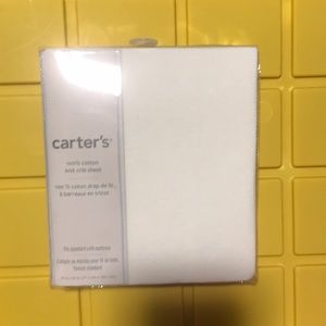 Carters- White Knit Crib Sheet